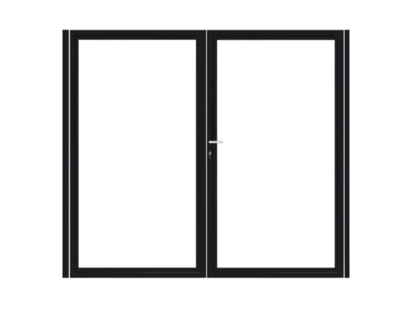 PuraFence Deluxe dubbele stalen poort 300x180cm zwart
