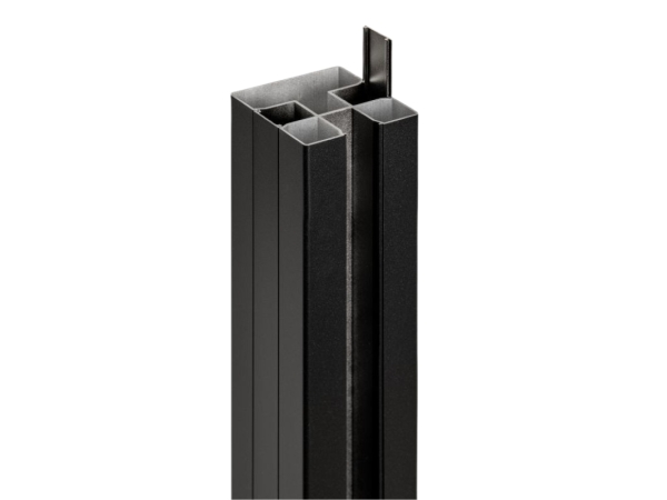 PuraFence aluminium schuttingpaal 7,5x7,5x250cm zwart